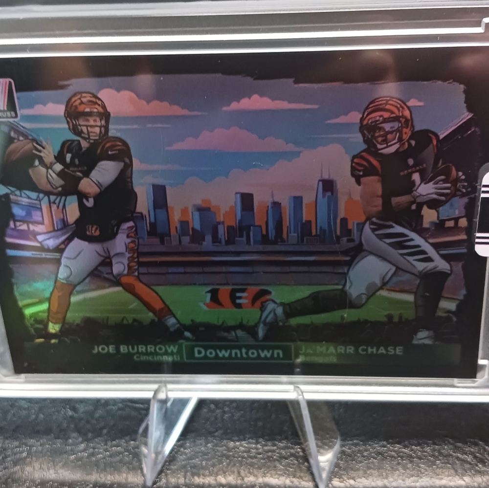 2024 Panini Dual Downtown Joe Burrow & Jamarr Chase Novelty Card